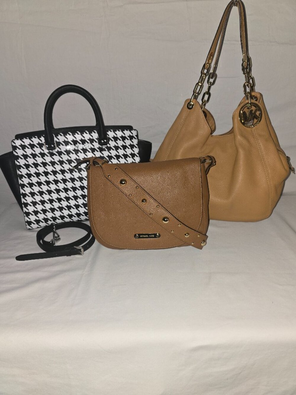 LOT OF 3 Michael Kors Handbags Shoulder Bags: SELMA, HAYES & FULTON HOBO